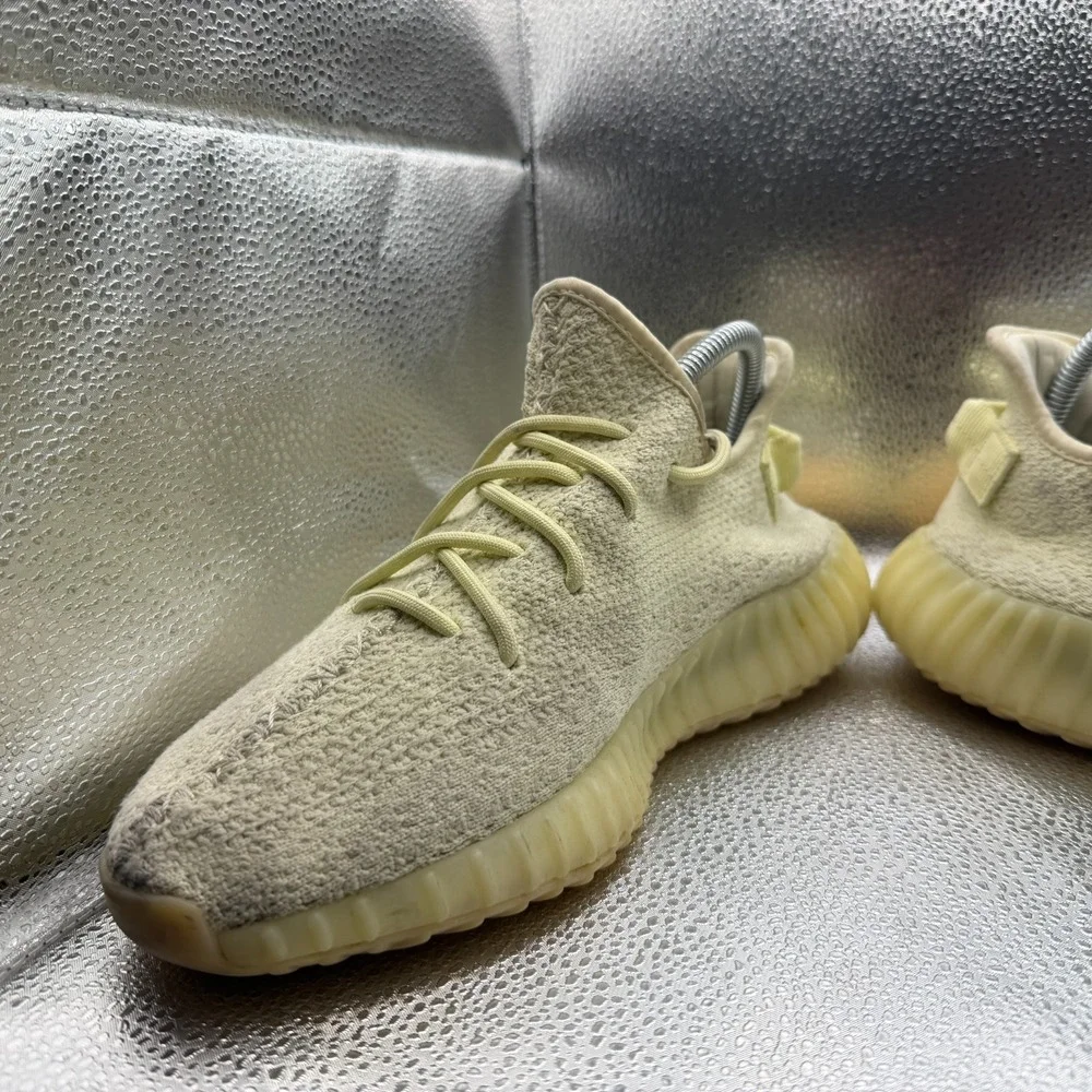 Size 8 Adidas Yeezy Boost 350 V2 Butter Yellow Mens Sneakers‎ Shoes F36980